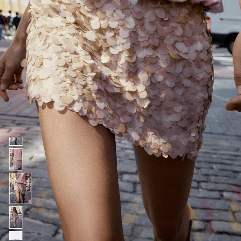 Pink Sequin Skirt